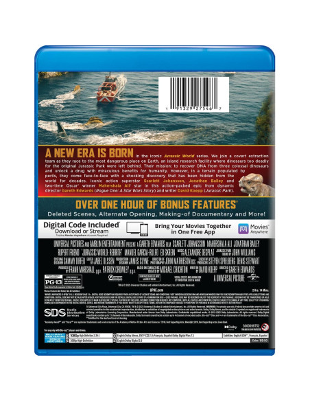 Jurassic World Renacimiento Blu-ray + Digital - 2h 14m PG-13 Jurassic World Renacimiento Blu-ray + Digital - 2h 14m PG-13