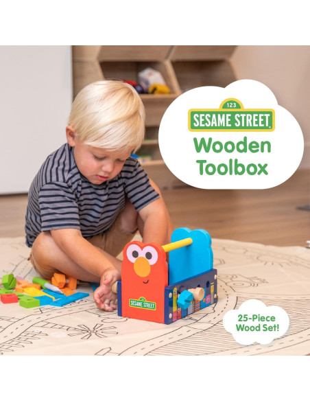 Caja de Herramientas de Madera Sesame Street 25 Piezas