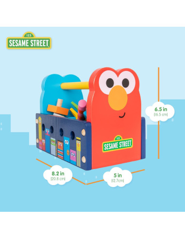 Caja de Herramientas de Madera Sesame Street 25 Piezas