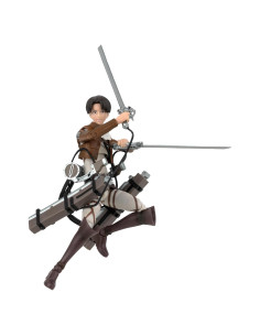 Figura de acción Total Anime Levi - 16.51 cm, Ataque de los Titanes