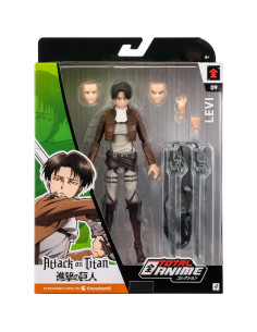 Figura de acción Total Anime Levi - 16.51 cm, Ataque de los Titanes 2