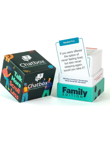 Chatbox - 200 Tarjetas de Conversación para Juegos Familiares