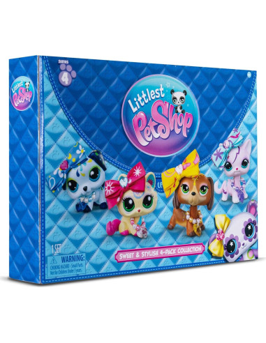Conjunto Littlest Pet Shop Dulce y Elegante - 4 Mascotas Deluxe