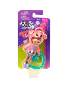 Muñeca Lila Polly Pocket con capucha de cachorro 8.8cm 2