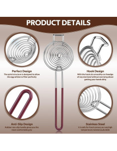 Separador de Huevos Czyan de Acero Inoxidable con Mango de Goma 2