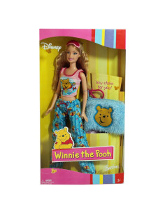 Muñeca Barbie Winnie the Pooh Pijamas y Pantuflas