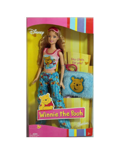 Muñeca Barbie Winnie the Pooh Pijamas y Pantuflas 2
