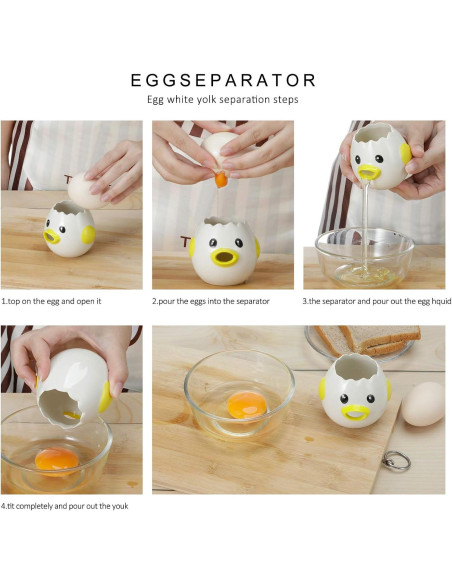 Separador de Huevos Cerámico Sretanj Amarillo 7.62 cm