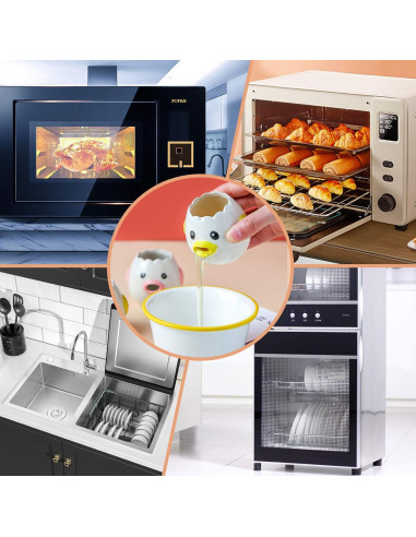 Separador de Huevos Cerámico Sretanj Amarillo 7.62 cm