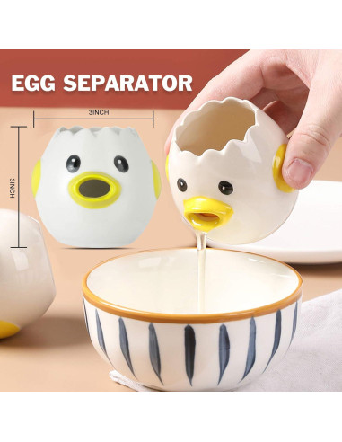 Separador de Huevos Cerámico Sretanj Amarillo 7.62 cm