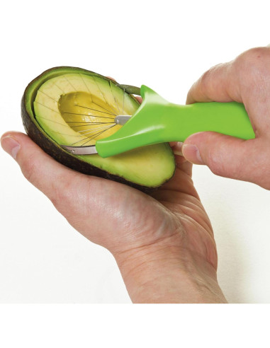 Cortador de Aguacate PrepWorks 3 en 1 - Acero Inoxidable Verde