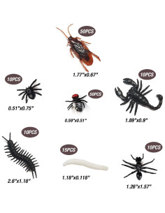 TIHOOD 155PCS Insectos Falsos Realistas para Bromas Halloween 2