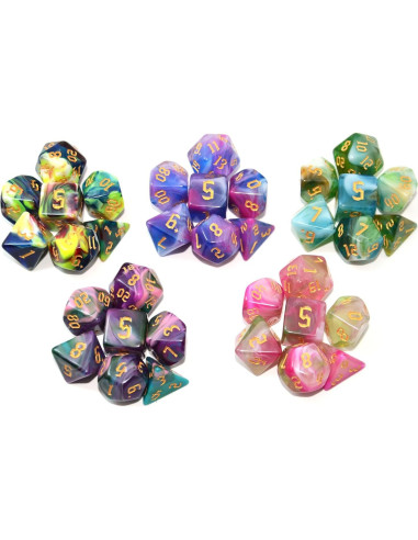Conjunto de Dados Poliedricos 5x7 SmartDealsPro para DND RPG