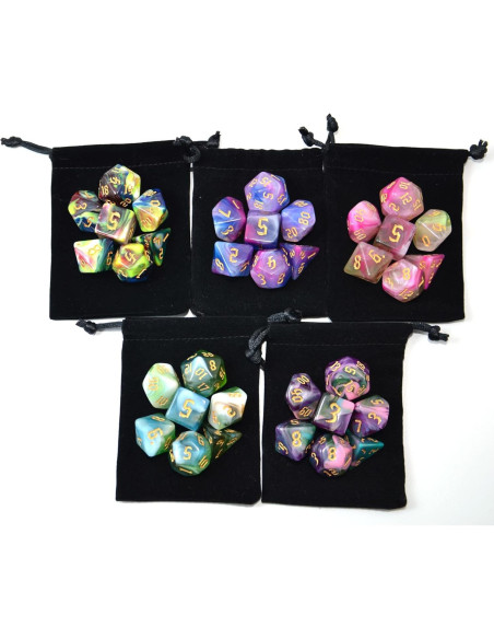 Conjunto de Dados Poliedricos 5x7 SmartDealsPro para DND RPG