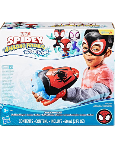 Lanzador de Burbuja Electrónico Marvel Spidey Miles Morales