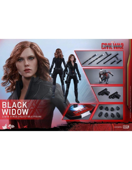 Figura Coleccionable Hot Toys Viuda Negra 1/6 Marvel Guerra Civil Figura Coleccionable Hot Toys Viuda Negra 1/6 Marvel Guerra Civil