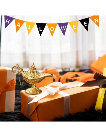 Lámpara de Aladino Vintage Dorada Wedhapy 11.5x4x7.5cm