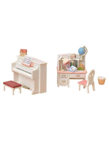 Conjunto de Piano y Escritorio Calico Critters - 20 Piezas