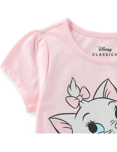 Camiseta Rosa de Manga Corta Disney Aristogatos Marie Niñas 8-12 2