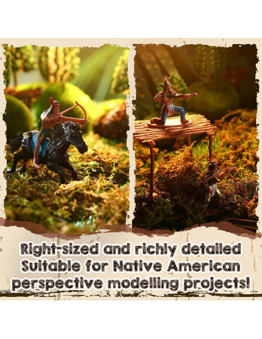 Conjunto 65 Figuras Nativas Americanas VioraWhite 7-13 cm