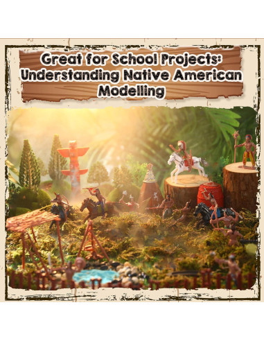 Conjunto 65 Figuras Nativas Americanas VioraWhite 7-13 cm