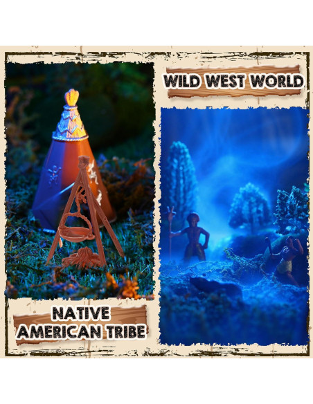 Conjunto 65 Figuras Nativas Americanas VioraWhite 7-13 cm