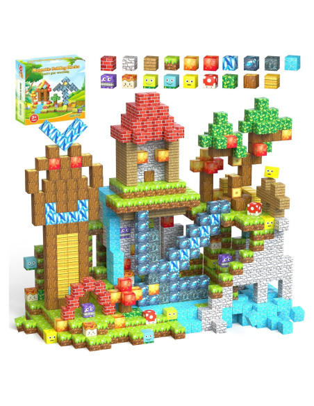 Juego de Bloques Magnéticos 200PCS - Juguetes Sensoriales para Niños