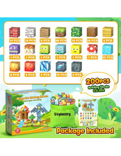 Juego de Bloques Magnéticos 200PCS - Juguetes Sensoriales para Niños 2