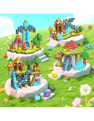 Juego de Bloques Magnéticos 200PCS - Juguetes Sensoriales para Niños