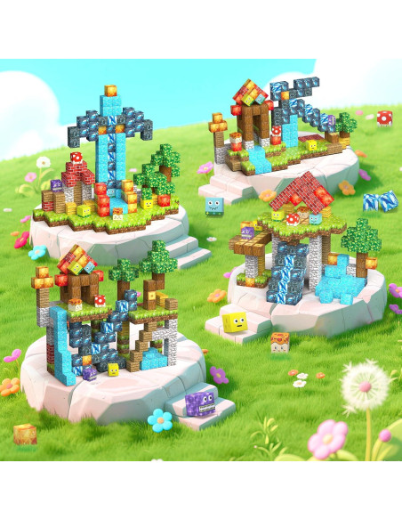 Juego de Bloques Magnéticos 200PCS - Juguetes Sensoriales para Niños