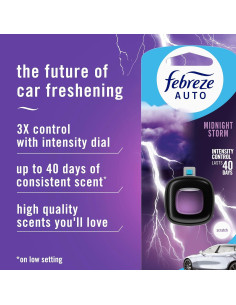 Febreze AUTO Ambientador Clip Ventilación Tormenta Medianoche 8 Unid 2