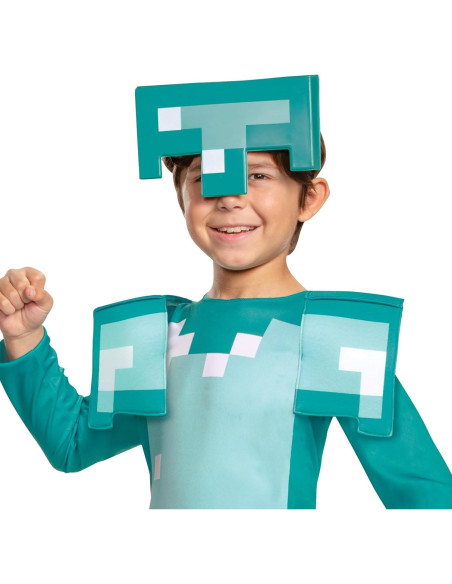Disfraz Oficial de Armadura de Minecraft para Niños 4-6 Años Disfraz Oficial de Armadura de Minecraft para Niños 4-6 Años