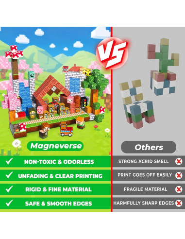 300 Piezas Bloques Magnéticos Magneverse para Niños 3+