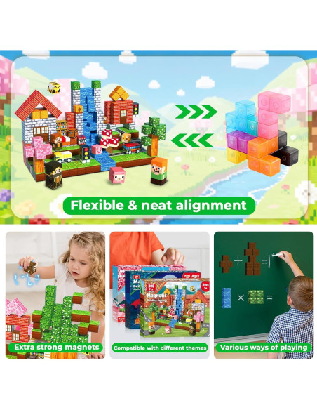 300 Piezas Bloques Magnéticos Magneverse para Niños 3+