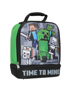 Bolsa de Almuerzo Térmica Doble Compartimento Bioworld Minecraft