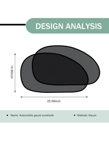 Sombra Universal para Ventana de Auto Zikefest ZIK2FT 65x38cm