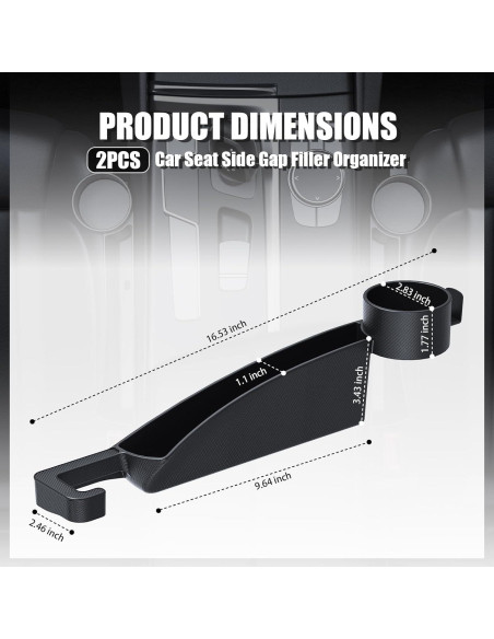 Organizador de Espacio entre Asientos de Coche VKQTS 2PCS