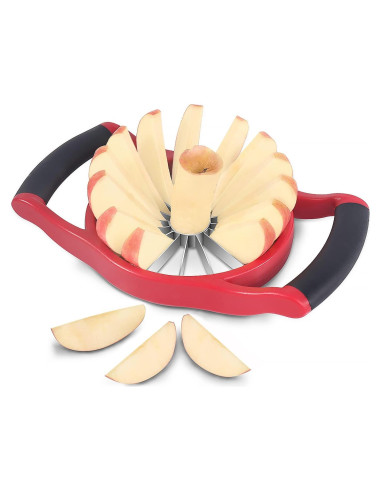 Cortador y Descorazonador de Manzanas Newness 16 Rebanadas Rojo