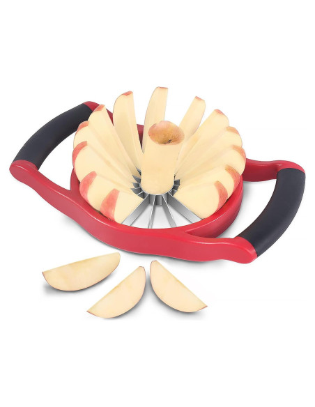 Cortador y Descorazonador de Manzanas Newness 16 Rebanadas Rojo