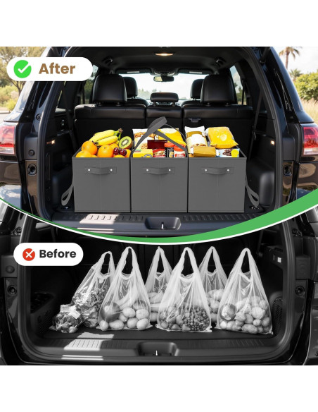 Bolsas de Compras Reutilizables WISELIFE 3 Piezas Plegables