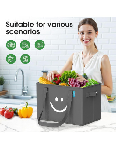 Bolsas de Compras Reutilizables WISELIFE 3 Piezas Plegables