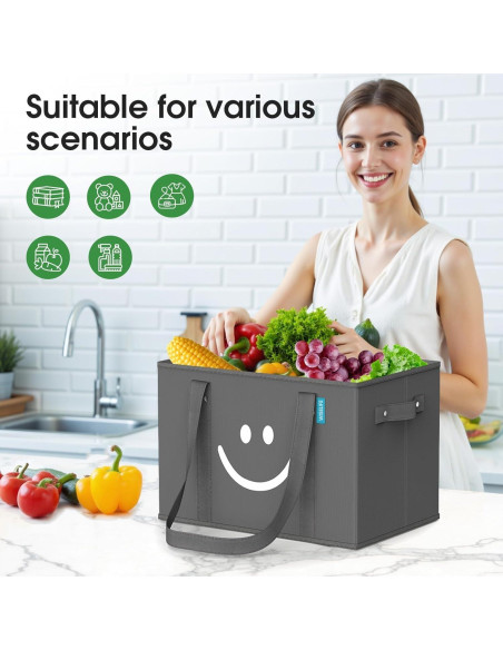 Bolsas de Compras Reutilizables WISELIFE 3 Piezas Plegables