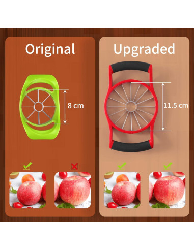 Cortador y Descorazonador de Manzanas Newness 16 Rebanadas Rojo