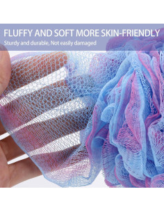 Esponjas de Baño BTYMS Luffa Exfoliantes - Paquete de 4 Colores 2