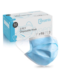 Mascarillas Desechables Hygenix Nivel 3 - 50 Pcs Filtración 98%