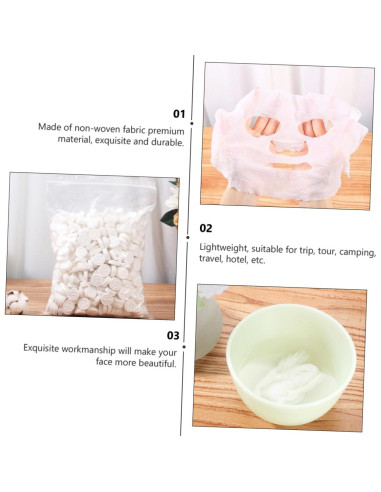 500 Mascarillas Faciales Comprimidas TOPPERFUN DIY Hidratantes