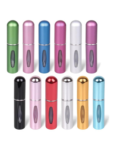 12 Botellas Atomizadoras de Perfume Recargables 5ml Hongliang