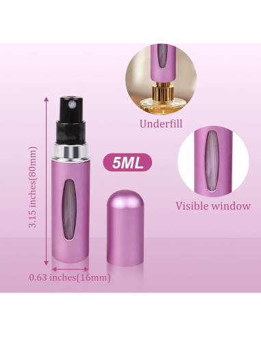 12 Botellas Atomizadoras de Perfume Recargables 5ml Hongliang