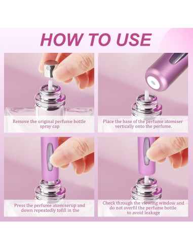 12 Botellas Atomizadoras de Perfume Recargables 5ml Hongliang