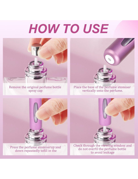 12 Botellas Atomizadoras de Perfume Recargables 5ml Hongliang